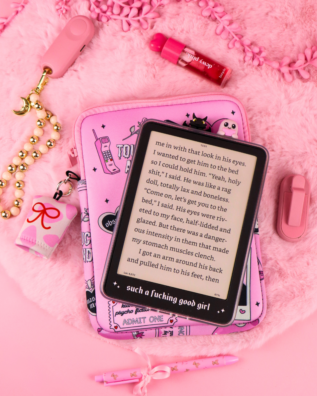 Housse pour liseuse / protège-livre « Petit ami effrayant » — romance sombre